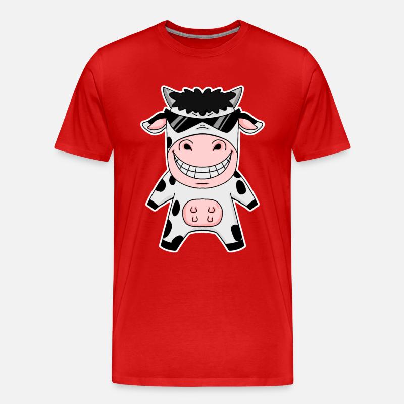 Coole Kuh - Männer Premium Bio T-Shirt - Rot