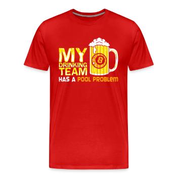POOL / BILLIARDS: Pool problem - Men's Premium Organic T-Shirt - red - Front - Damien (186cm)