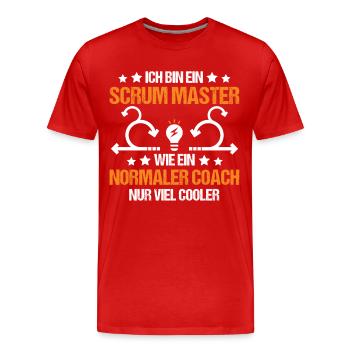 Agile Coach Scrum Master Geschenk - Männer Premium Bio T-Shirt - Rot - Vorne - Damien (186cm)