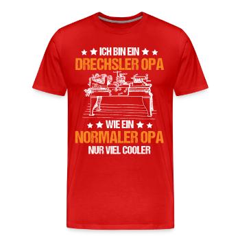 Handwerker Drechsler Drechselbank Geschenk - Männer Premium Bio T-Shirt - Rot - Vorne - Damien (186cm)