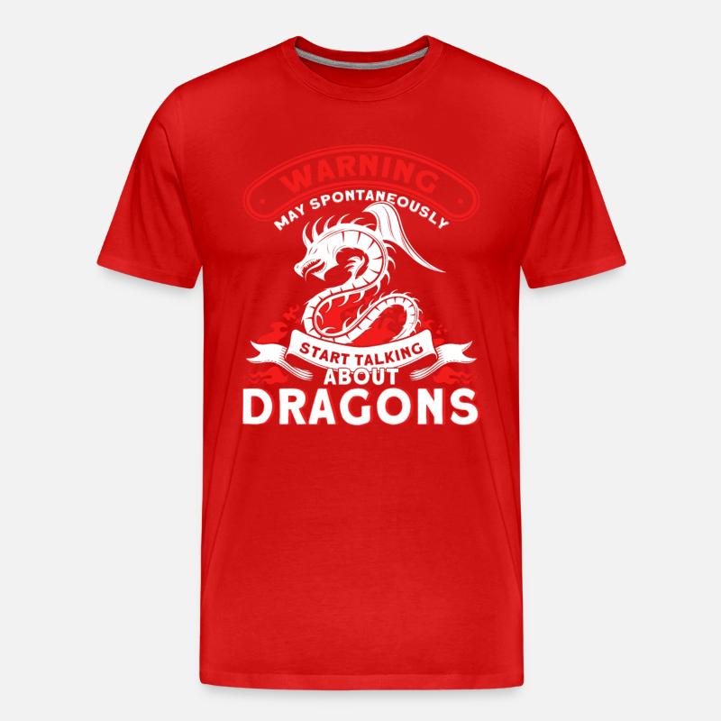 Drachen Fan Spruch Drachen Geschenk - Männer Premium Bio T-Shirt - Rot