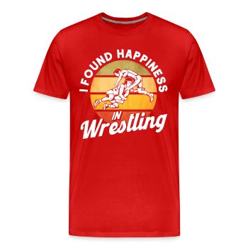 Ringen Ringen Trainer Ringer Geschenk - Männer Premium Bio T-Shirt - Rot - Vorne - Damien (186cm)