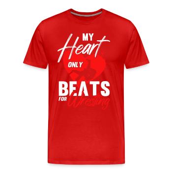 Wrestling Trainer Wrestling Wrestling Gift - Men's Premium Organic T-Shirt - red - Front - Damien (186cm)