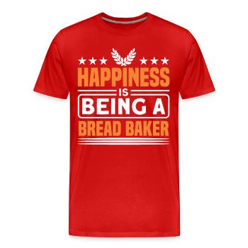 0 Bread Baking Bread Baker Gift - Men's Premium Organic T-Shirt - red - Front - Damien (186cm)