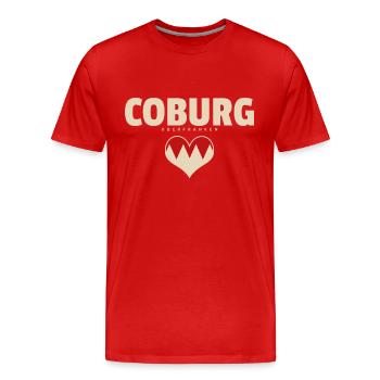 Coburg Stadt Gemeinde Markt Dorf Franken - Männer Premium Bio T-Shirt - Rot - Vorne - Damien (186cm)
