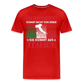 Italien Italienisch Italiener Geschenk - Männer Premium Bio T-Shirt - Rot - Vorne - Damien (186cm)