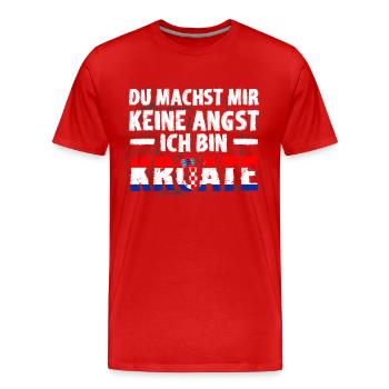 Kroatien Flagge Kroate Kroatien Geschenk - Männer Premium Bio T-Shirt - Rot - Vorne - Damien (186cm)