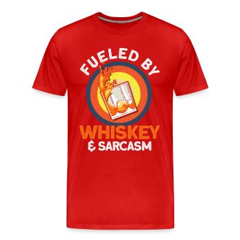 Drinker Whiskey Whiskey Lover Gift - Men's Premium Organic T-Shirt - red - Front - Damien (186cm)