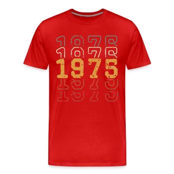 1975 - Men's Premium Organic T-Shirt - red - Front - Damien (186cm)