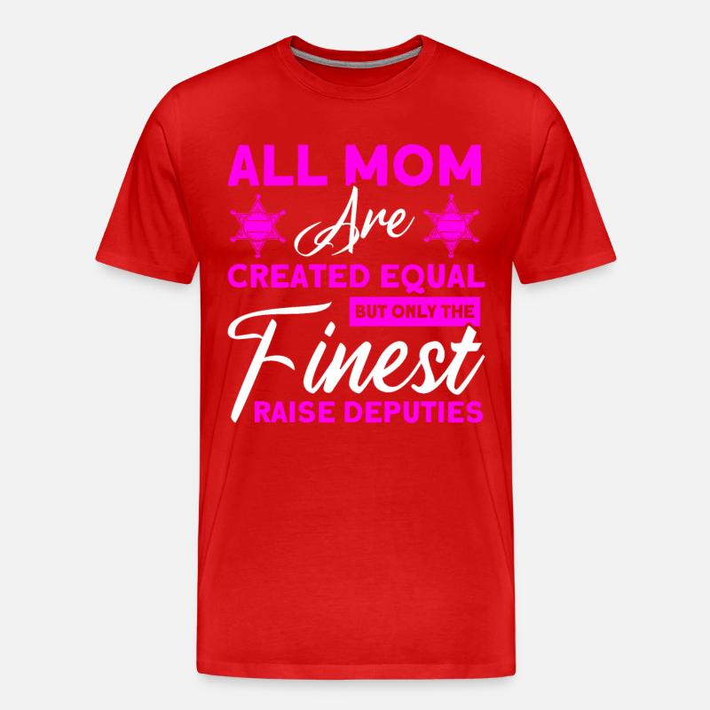 Abgeordnete Hilfssheriff Mama Mutter - Männer Premium Bio T-Shirt - Rot