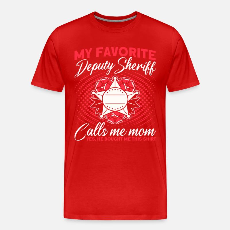 Mama Hilfssheriff Mama Mutter - Männer Premium Bio T-Shirt - Rot