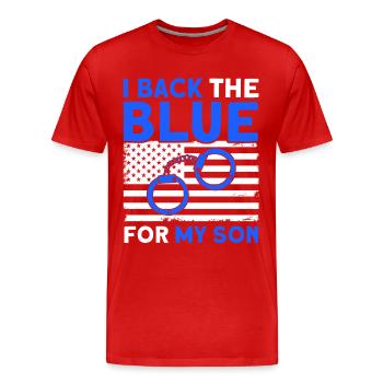 Amerikanisch Polizist Polizei Polizei Großvater - Männer Premium Bio T-Shirt - Rot - Vorne - Damien (186cm)