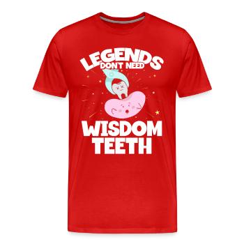 Weisheitszähne Weisheitszahn Patient Zahnarzt - Männer Premium Bio T-Shirt - Rot - Vorne - Damien (186cm)