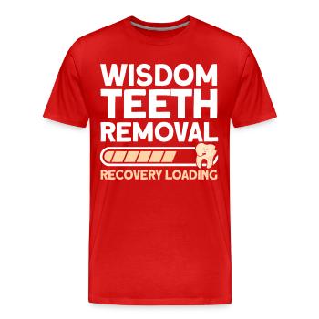 Weisheitszähne Weisheitszahn Patient Zahnarzt - Männer Premium Bio T-Shirt - Rot - Vorne - Damien (186cm)