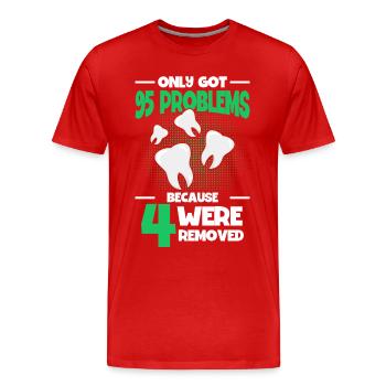 Weisheitszähne Weisheitszahn Patient Zahnarzt - Männer Premium Bio T-Shirt - Rot - Vorne - Damien (186cm)