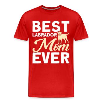 Animal de compagnie Labrador Mama Dog Labrador - T-shirt bio Premium Homme - rouge - Devant - Damien (186cm)