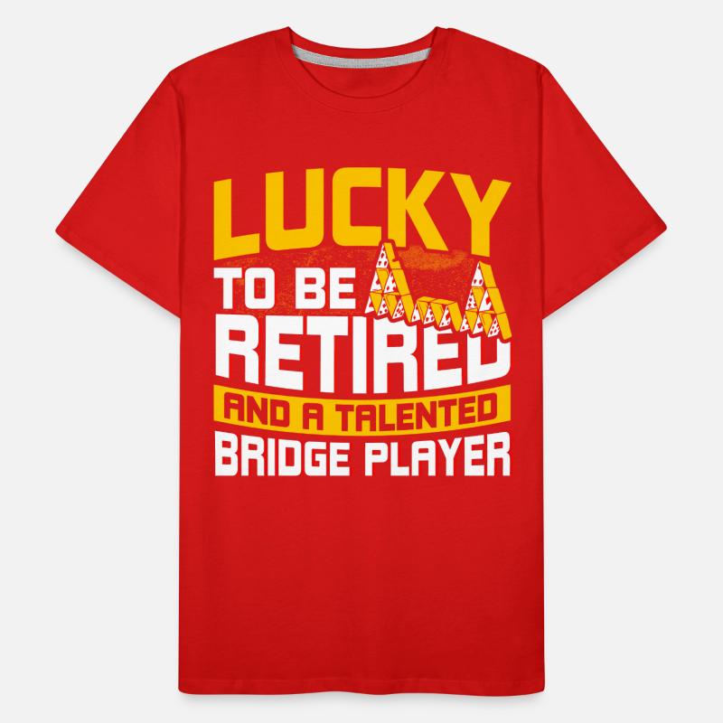 Retired and a talented bridge player Men's Premium Organic T-Shirt