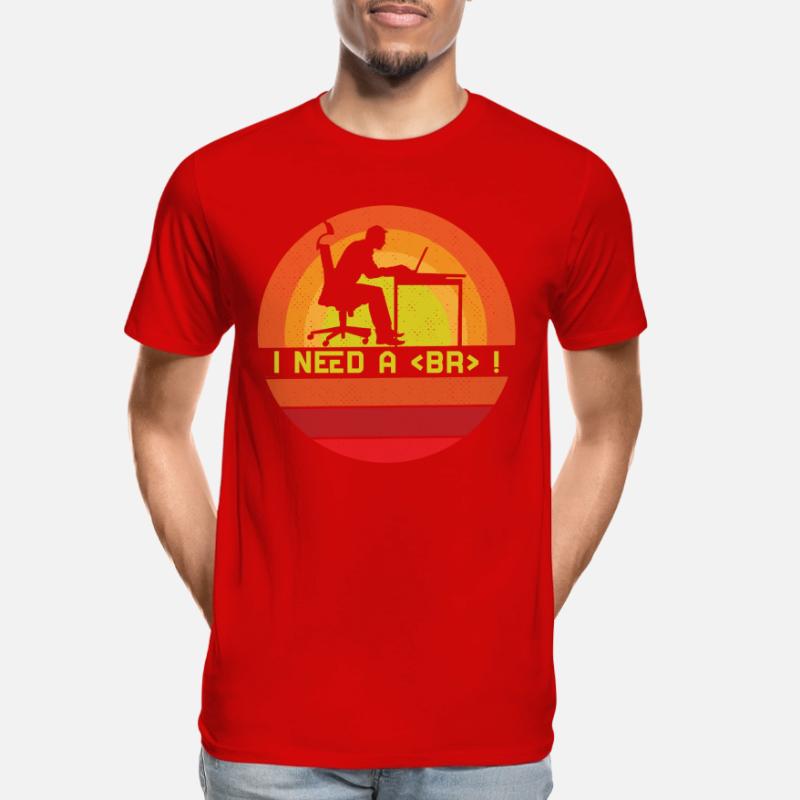 I need a break Software Developer Men's Premium Organic T-Shirt