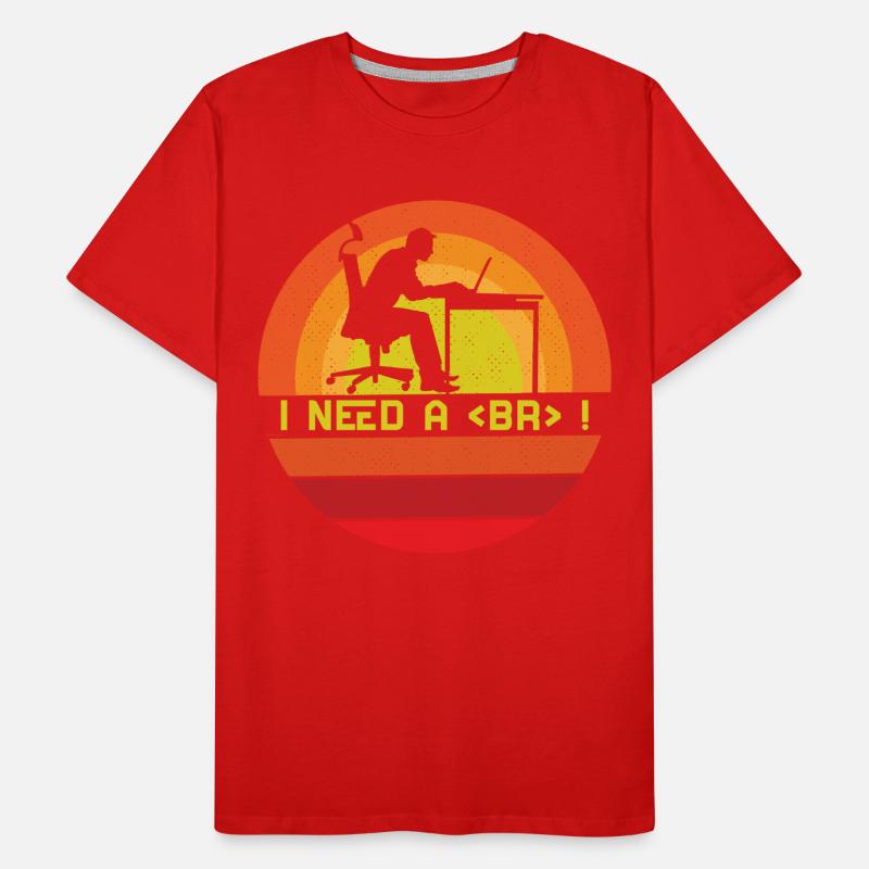 I need a break Software Developer Men's Premium Organic T-Shirt