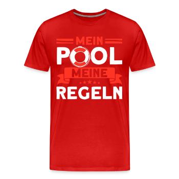 Lifeguard Swimming Pool Lifeguard Lifeguard Lifeguard - Men's Premium Organic T-Shirt - red - Front - Damien (186cm)