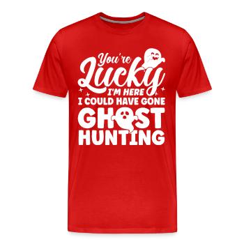 Ghost Hunters Ghosts Paranormal Investigation - Men's Premium Organic T-Shirt - red - Front - Damien (186cm)
