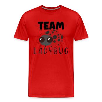Coccinelle Coccinelle Entomologie Insectes - T-shirt bio Premium Homme - rouge - Devant - Damien (186cm)