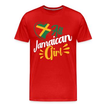 Jamaïque Jamaican Pride Drapeau jamaïcain - T-shirt bio Premium Homme - rouge - Devant - Damien (186cm)