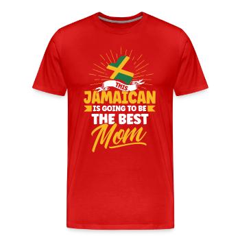 Jamaïque Jamaican Pride Drapeau jamaïcain - T-shirt bio Premium Homme - rouge - Devant - Damien (186cm)