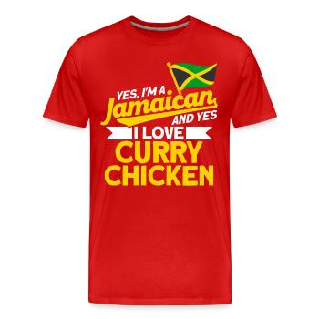 Jamaïque Jamaican Pride Drapeau jamaïcain - T-shirt bio Premium Homme - rouge - Devant - Damien (186cm)