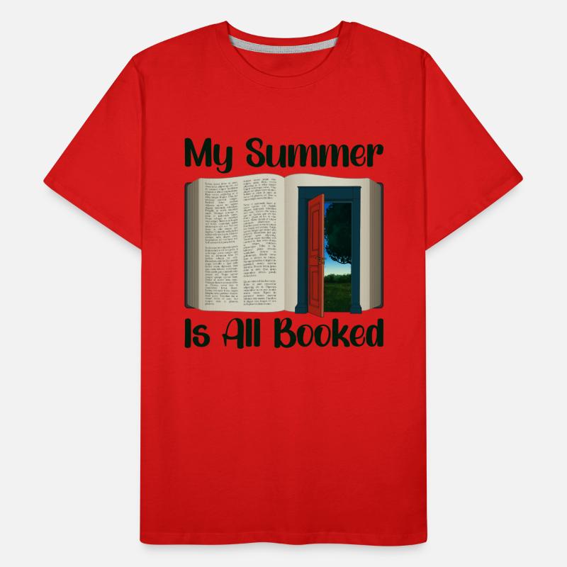 Book Reader Reading Literature Bookworm Gift Idea Men's Premium Organic T-Shirt