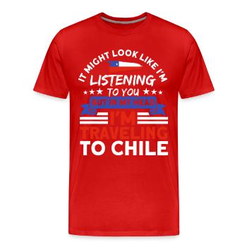Trajets vers Chili Chili Chili Souvenir - T-shirt bio Premium Homme - rouge - Devant - Damien (186cm)