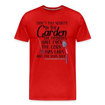 Gardening Plants Gardener Plantation Nature Gift - Men's Premium Organic T-Shirt - red - Front - Damien (186cm)