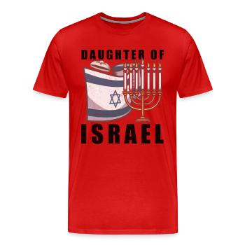 Juif israélite Héritage israélite Juif Israël Juif - T-shirt bio Premium Homme - rouge - Devant - Damien (186cm)