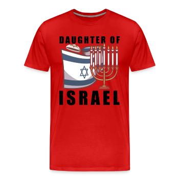 Juif israélite Héritage israélite Juif Israël Juif - T-shirt bio Premium Homme - rouge - Devant - Damien (186cm)