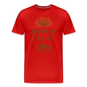 Jesus Christianity God Praying Prayer Pastor - Männer Premium Bio T-Shirt - Rot - Vorne - Damien (186cm)