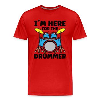 Batteur Batterie Musique Batterie Batterie - T-shirt bio Premium Homme - rouge - Devant - Damien (186cm)