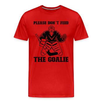 Eishockey-spieler Lustiger Eishockey-team-tormann - Männer Premium Bio T-Shirt - Rot - Vorne - Damien (186cm)