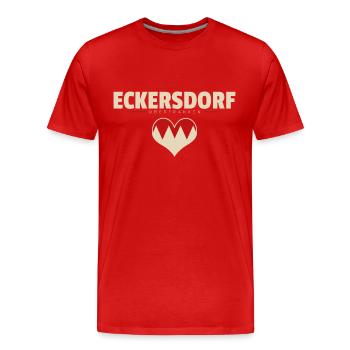 Eckersdorf Dorf Gemeinde Stadt Bayreuth - Männer Premium Bio T-Shirt - Rot - Vorne - Damien (186cm)