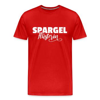Spargelflüsterer Spargelflüsterin Vegan Gemüse - Männer Premium Bio T-Shirt - Rot - Vorne - Damien (186cm)