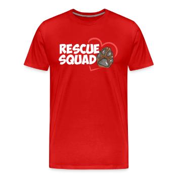 Rescue Squad Hunde Katzen Tierheim Tierrettung - Männer Premium Bio T-Shirt - Rot - Vorne - Damien (186cm)