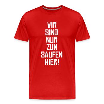 18 na endlich 18. Geburtstag | 18 Jahre volljährig - Männer Premium Bio T-Shirt - Rot - Vorne - Damien (186cm)