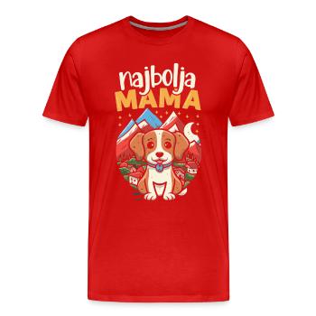Najbolja maman I meilleur cadeau de fête des mères de maman - T-shirt bio Premium Homme - rouge - Devant - Damien (186cm)