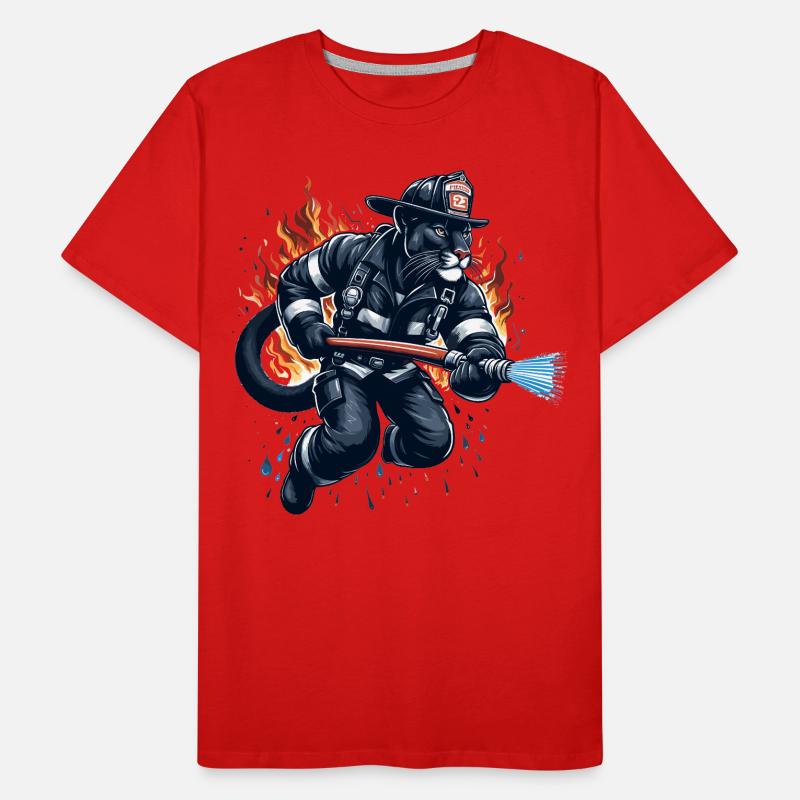 Fire Brigade Panther Jaguar Gift Men's Premium Organic T-Shirt