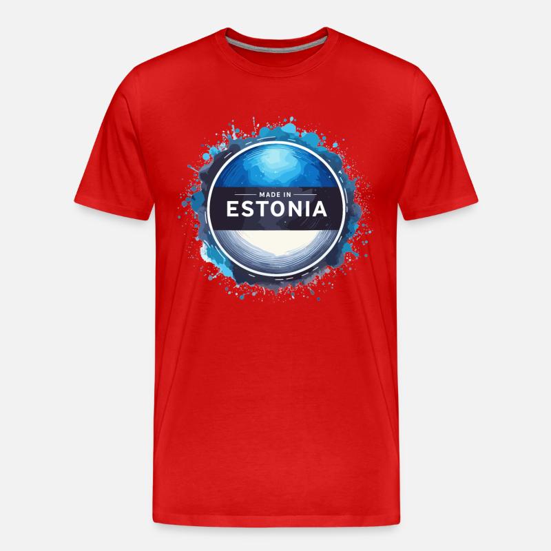 Made in Estland Geschenk - Männer Premium Bio T-Shirt - Rot