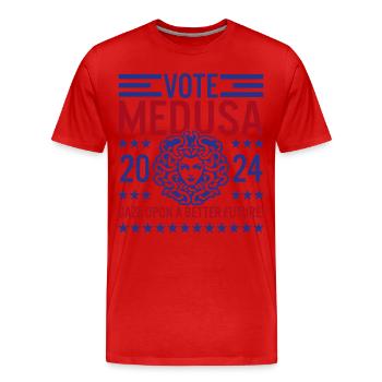 Votez pour Zeus 2024 Mythologie grecque amusante - T-shirt bio Premium Homme - rouge - Devant - Damien (186cm)