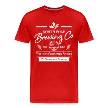 North Pole Brewing Co. - Men's Premium Organic T-Shirt - red - Front - Damien (186cm)