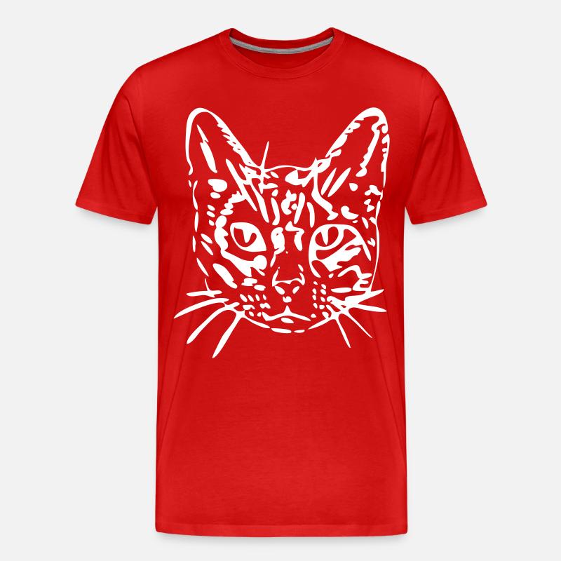 Katze, Mieze, Miezekatze, Geschenk, Geschenkidee - Männer Premium Bio T-Shirt - Rot