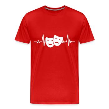 Theatre Drama Heartbeat Theatre School Teacher - Men's Premium Organic T-Shirt - red - Front - Damien (186cm)