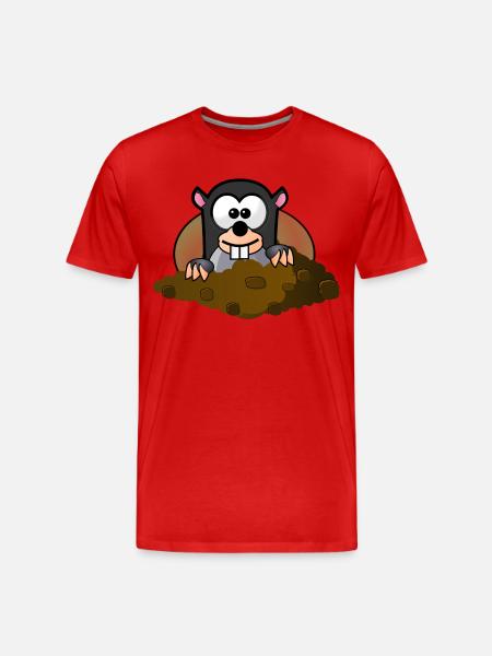 Animal Animals Mole - Men's Premium Organic T-Shirt - red