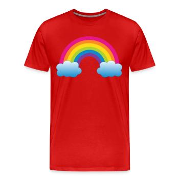 Arc-en-ciel - T-shirt bio Premium Homme - rouge - Devant - Damien (186cm)
